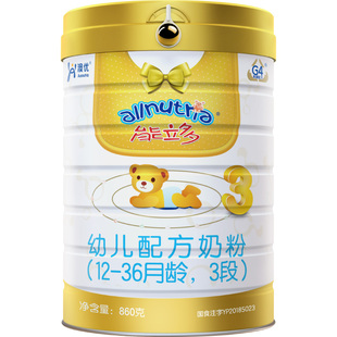 新国标】澳优能立多3段婴儿配方奶粉能力多三段860g罐装原装进口