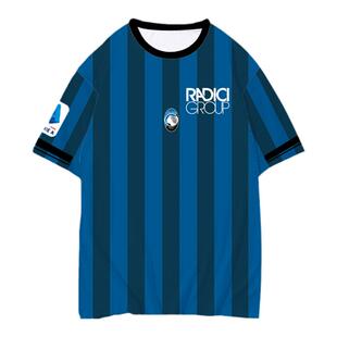 23-24意甲亚特兰大队服足球衣服速干短袖t恤衫男女冰丝半袖球迷服