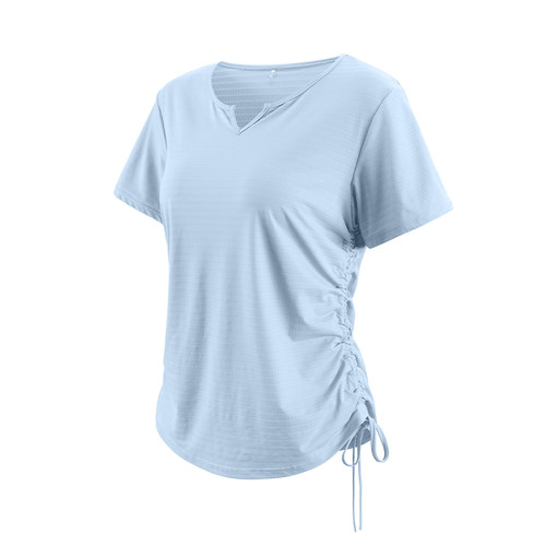 大码运动上衣女夏季速干短袖T恤普拉提训练胖MM瑜伽服健身服套装