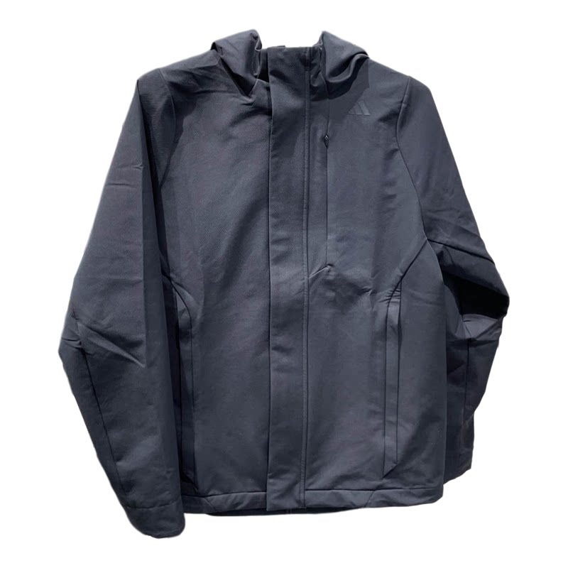Adidas阿迪达斯男子商务通勤拒水透湿保暖连帽夹克2025冬季KC5913