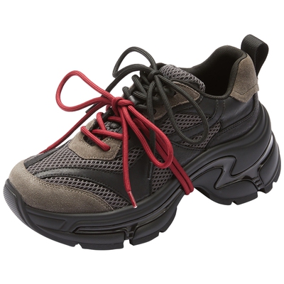 莱尔斯丹休闲系带厚底老爹鞋女