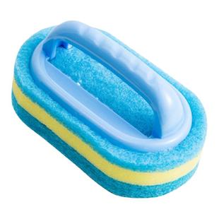 带手柄海绵刷厨房灶台清洁刷洗锅刷卫生间浴缸浴室瓷砖海绵擦去污