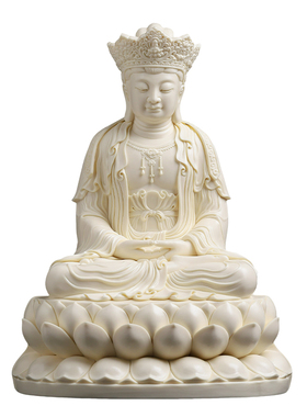 戴玉堂陶瓷毗卢遮那观音像摆件