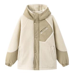 巴拉巴拉男童棉服中大童摇粒绒外套儿童加厚上衣2025冬装新款童装