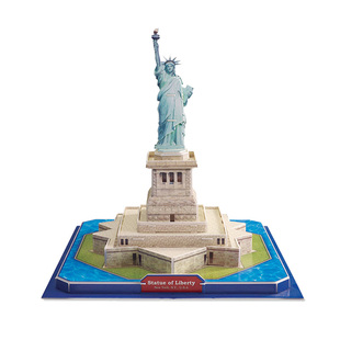 美国白宫自由女神立体拼图拼装模型3D纸模地标建筑儿童益智玩具