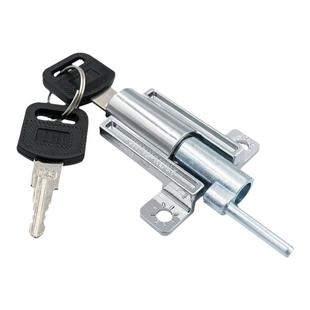 三联抽屉锁飞机锁铁皮文件柜锁芯办公桌三联锁一锁三抽屉锁联动锁