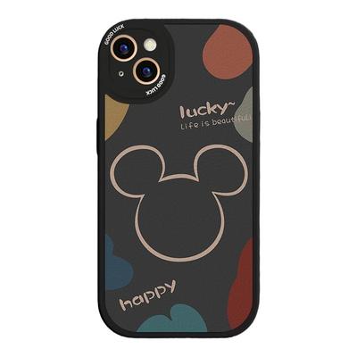 米奇适用苹果13promax手机壳iphone12pro新款ihpnoe11套16e网红15plus男mini女iphon14 17air6s7潮8挂绳爆款