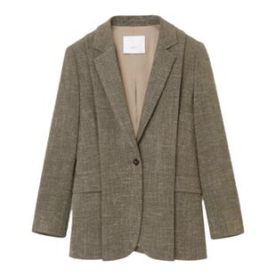 OVV秋冬热卖女装日本进口面料平驳领一粒扣西服外套