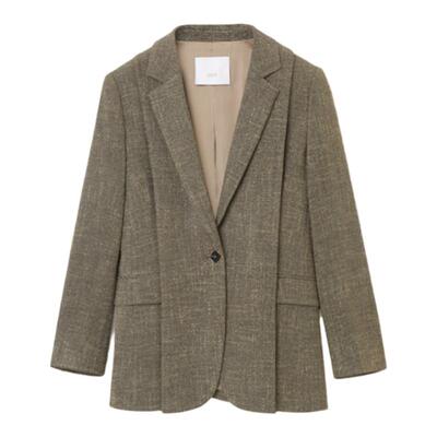 OVV秋冬热卖女装日本进口面料平驳领一粒扣西服外套