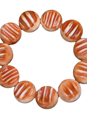 四大名螺天然万宝螺手串贝壳带血槽年年有余文玩养生手链男女款