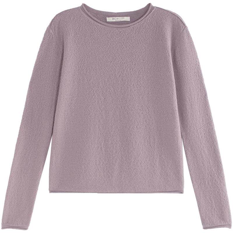 例外秋冬羊毛女保暖针织衫圆领