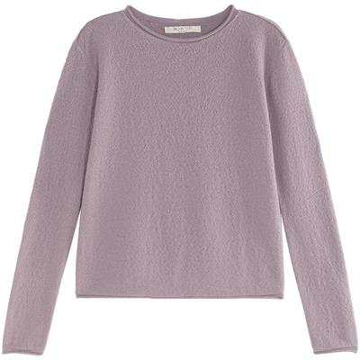 EXCEPTION例外女装秋冬款毛针织衫圆领卷边设计保暖羊毛衫打底衫