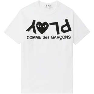 IT CDG PLAY COMME des GARCONS川久保玲情侣logo装饰圆领短袖T恤