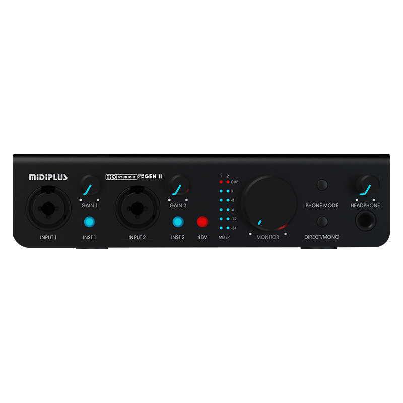 midiplus studio 2 pro otg迷笛声卡电脑直播唱歌手机K歌通用套装