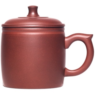 陶灵天下宜兴紫砂杯正品原矿底槽清茶杯家用大容量手工水杯礼盒