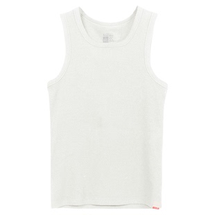 纯棉方领背心男款健身运动工字白色修身美式重磅螺纹男士外穿坎肩