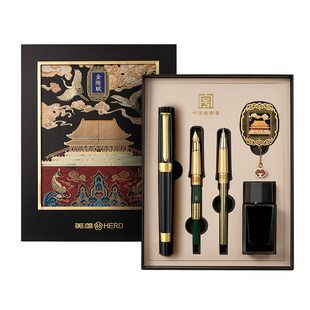 英雄钢笔国风文创礼盒伴手礼品墨水套装商务男士高档签字笔女士精致美工笔学生成人专用生日礼物送老师定制