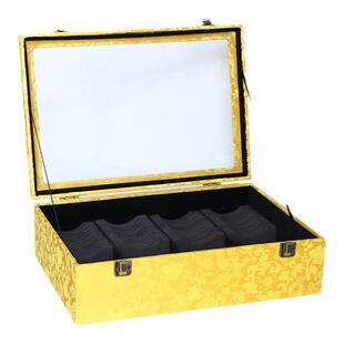 手镯收纳盒高档精致大容量复古透明玻璃盖翡翠玉镯子专用首饰箱子