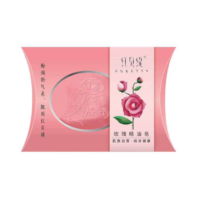 红贝缇精油皂玫瑰手工皂洗脸洁面沐浴补水保湿舒缇香皂超市同款