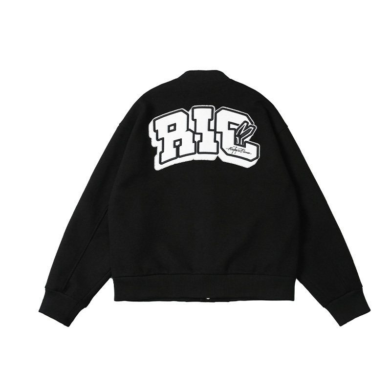 RIC漩涡兔刺绣棒球服夹克外套男