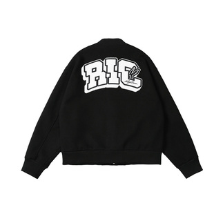 RickyisClown漩涡兔刺绣美式棒球服男生夹克秋季潮牌宽松情侣外套