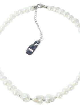 GetEmON原创高级感明星轻奢小众情侣巴洛克珍珠嘻哈潮锁骨项链