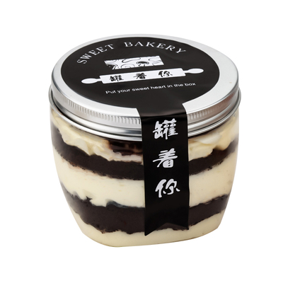 网红铝盖千层慕斯塑料罐子蛋糕