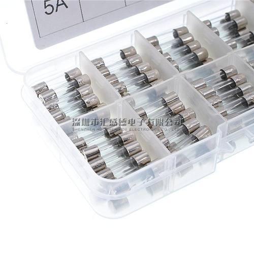 5x20保险丝0.2A~15A玻璃150种送盒*保险管元件共10保险丝只520包
