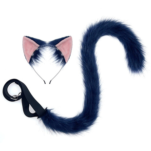 守护甜心月咏几斗cos猫耳发箍漫展表演道具仿真猫耳头饰猫尾套装