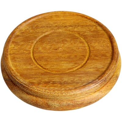 中式雕刻奇石花瓶茶壶红木底座