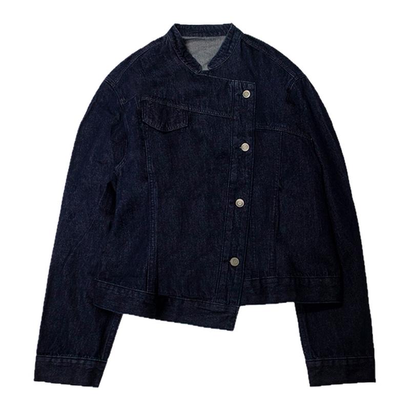 APPARITION 春季新品 设计师款 斜开门襟 牛仔外套 女式牛仔服