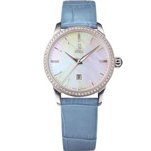 瑞士依波路机械手表星钻系列手表女款真皮表带贝母盘机械女士腕表