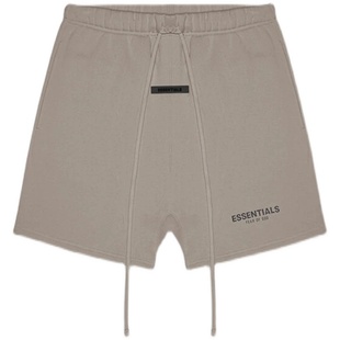 FOG Fear Of God Essentials复线高街抽绳宽松反光字母印花短裤棉