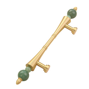 轻奢法式创意黄铜水晶陶瓷拉手高级感衣柜门抽屉橱柜厨房复古把手