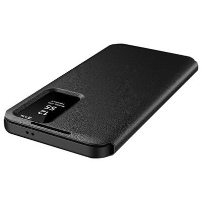 适用三星S25Ultra手机壳智能视窗GalaxyS24新品商务超薄S22+免翻盖皮套24Ultra插卡全包防摔S23ultrau保护套