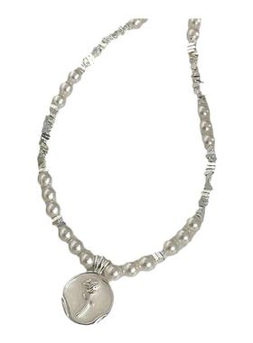 古罗珠宝925纯银女生贝母玫瑰花