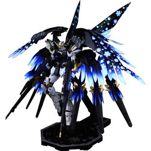 千手成品MG六翼夜雪天使万代印花荧光黑零式飞翼掉毛高达拼装模型