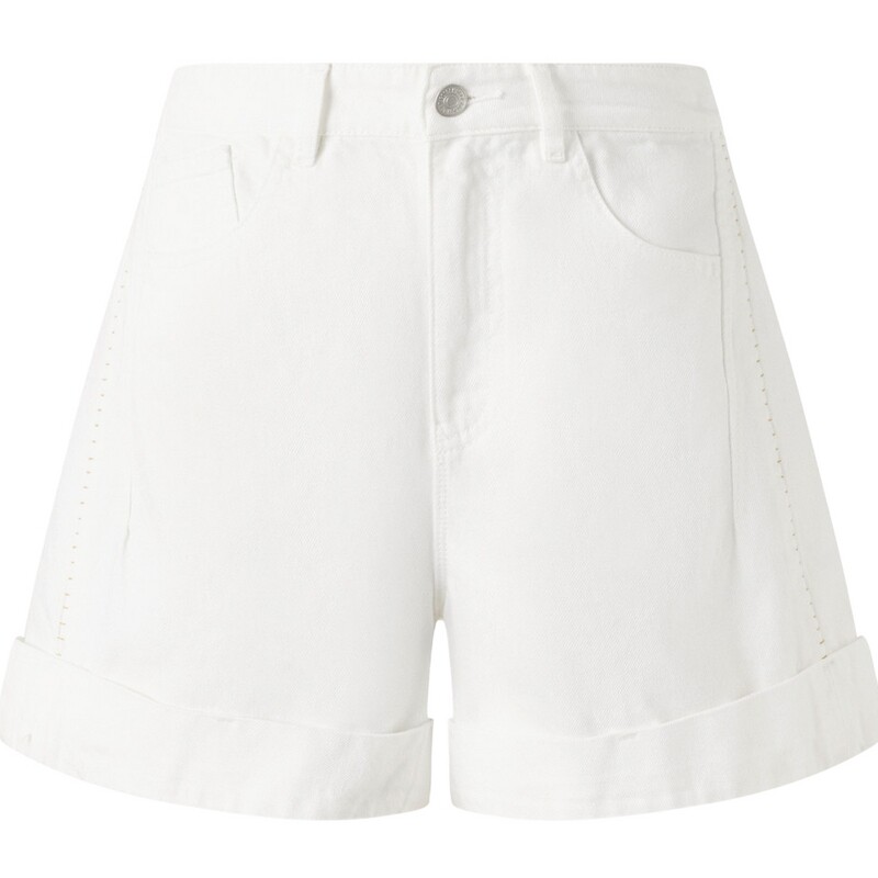 【100%棉】GOLDEN BEAR/金熊2026夏季新品女士白色纯棉休闲短裤