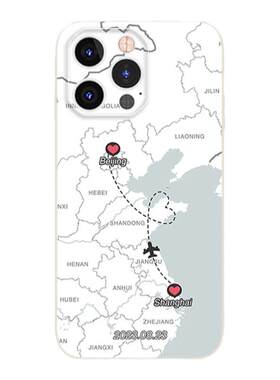 世界城市情侣异地恋手机壳地图