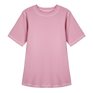 孙文秀studio女士专机tee四季小众设计感纯色修身短袖弹力内搭T恤