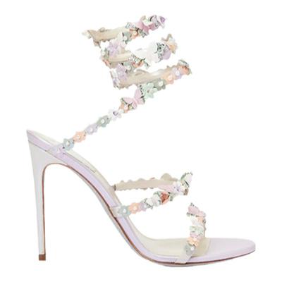 水钻镶嵌多带女士凉鞋高跟鞋rc