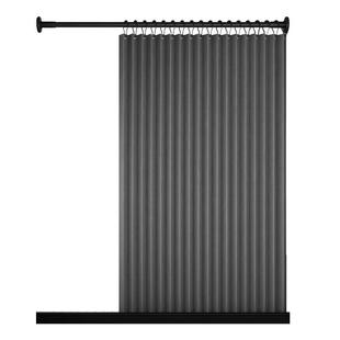 浴室折叠浴帘套装免打孔隐形防水防霉布帘卫生间隔断淋浴干湿分离