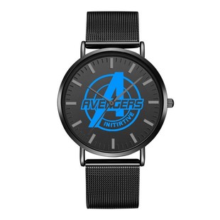 复仇者联盟4钢铁侠石英表黑色简约超薄手表男士钢带 防水机械男表