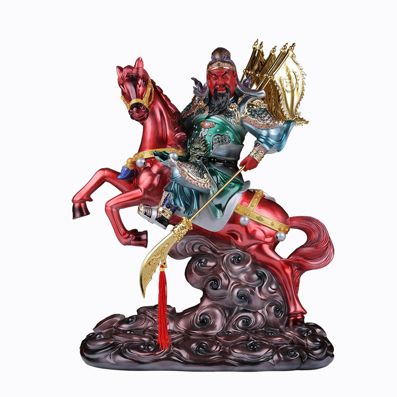 骑马关公神像摆件客厅家用