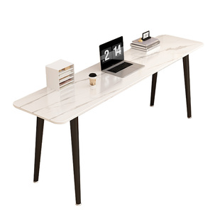 岩板长条书桌家用卧室电脑桌子简约现代写字靠墙学习写字桌工作台