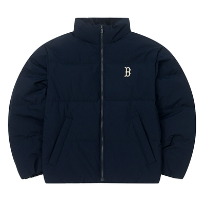 MLB男装女装冬季新款户外运动服蓝色保暖立领羽绒服外套3ADJB2056