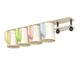 镜柜下电动牙刷置物架卫生间牙膏牙刷架磁吸倒挂漱口杯子牙杯挂架