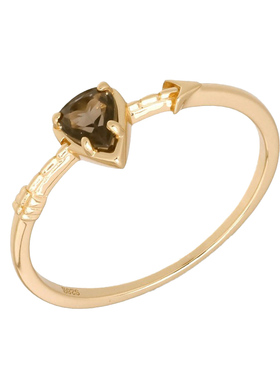 轻奢天然茶晶天使爱心叠戴女戒