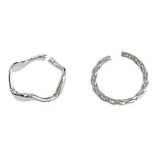 ins冷淡风复古戒指女设计小众食指戒时尚个性简约独特装饰开口戒