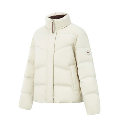 李宁连帽羽绒服女防泼水2025年冬季新款红外保暖科技上衣AYMV198